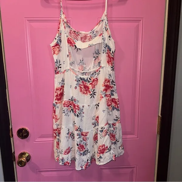 Cotton On White Ruffled Tiered Sundress‎ size Large - Image 6