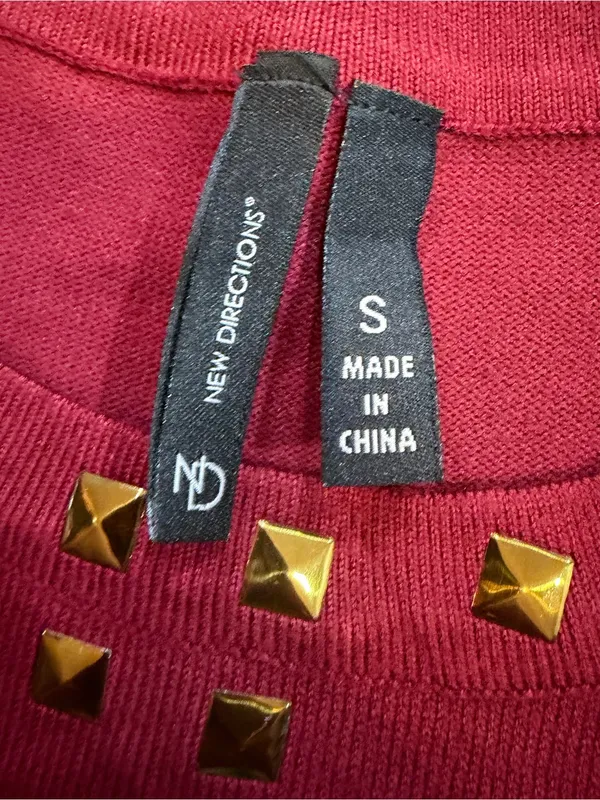 new directions Burgindy Stud-Accent Mini Dress - Image 4