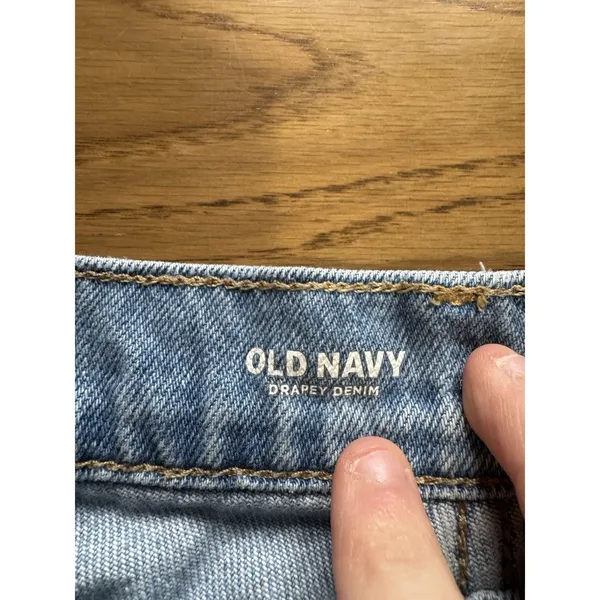 Old Navy Women‎ Size 10 Petite Mid Rise Baggy Wide Leg Denim Jeans Hippie Boho - Image 8