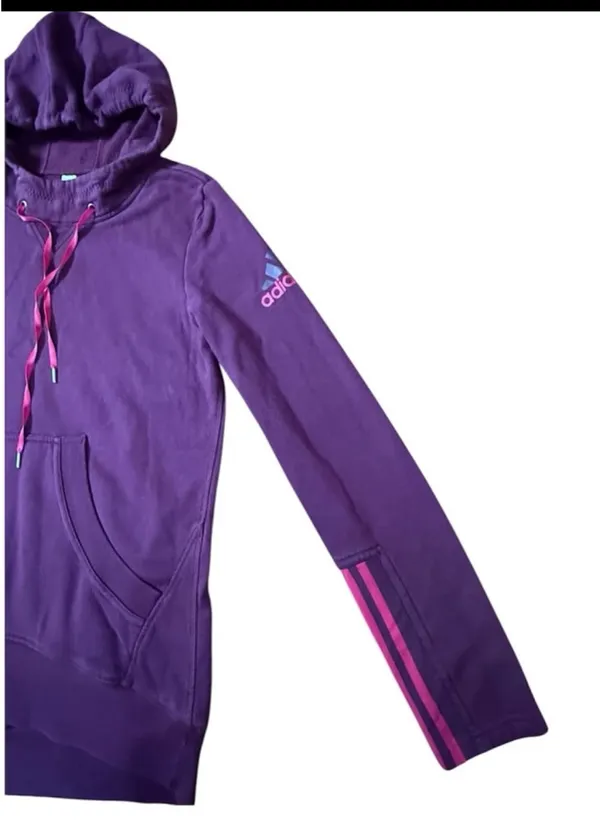 Women’s Adidas maroon pullover hoodie sweatshirt - Image 3
