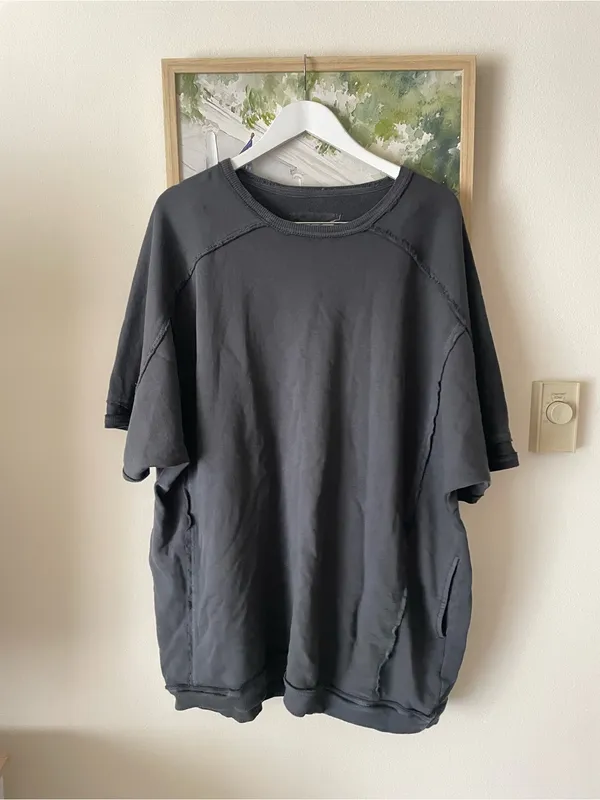 Free People We The Free Mari Muscle Sweatshirt Dress Size Medium in Charcoal - Image 3