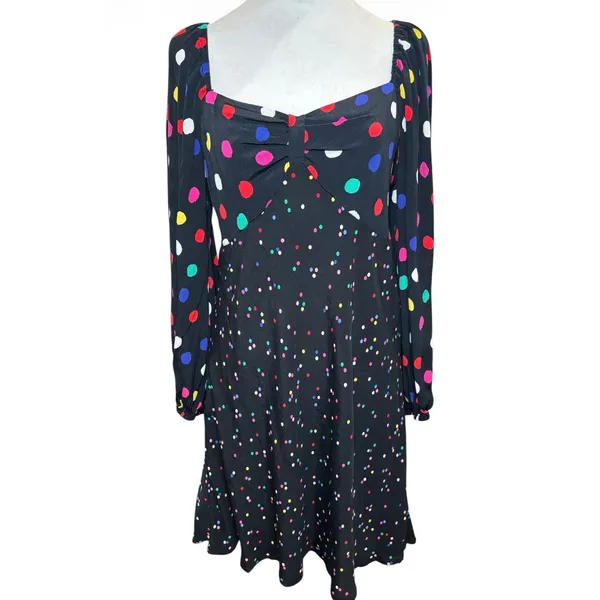 RIXO x Target Polka Dot Sweetheart Puff Sleeve Swing Dress Size 12 Limited - Image 3