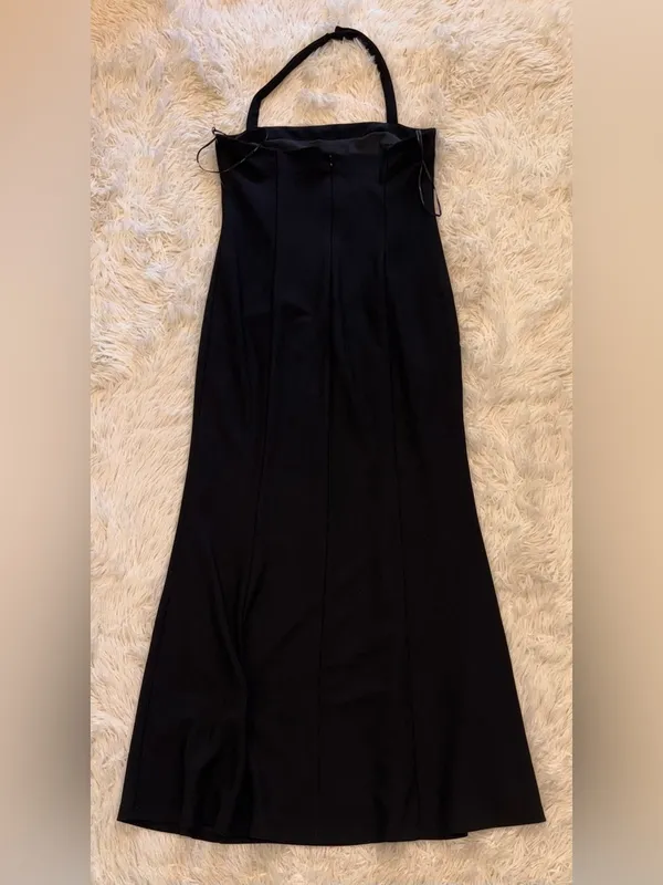 NEW ELLIATT Selena Sleeveless halter Midi Black Dress sz M - Image 8