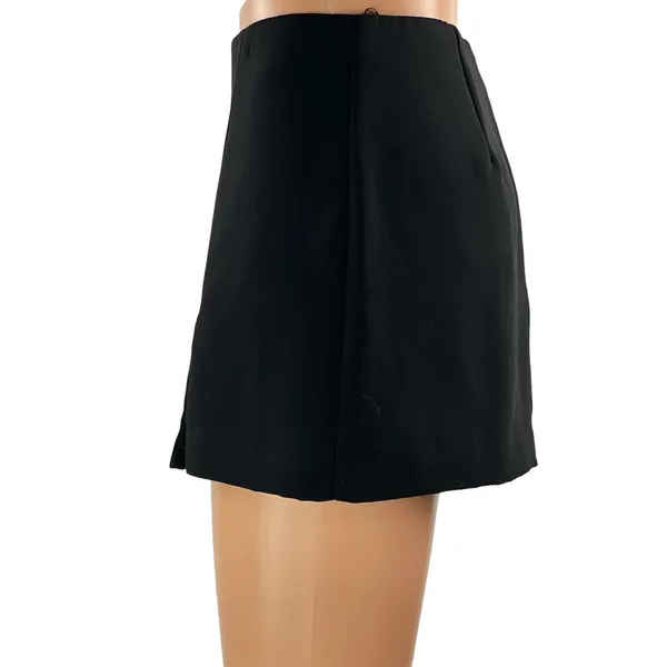 Amanda Uprichard Women's Black High Waisted Mini Skirt Skort Shorts Size XS - Image 2