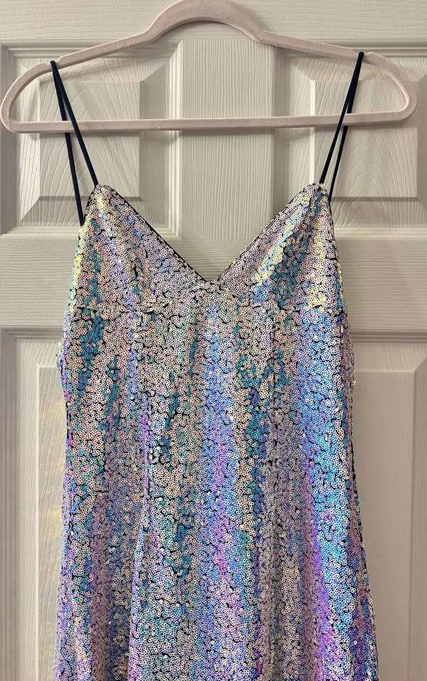 Sequin Iridescent Dress Blue Size XS - Image 2