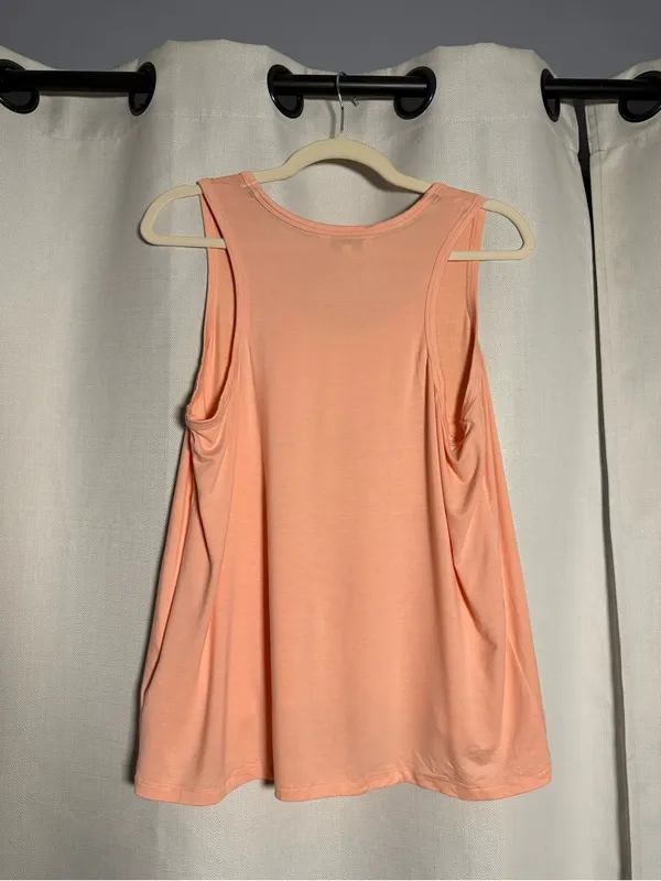 Wildfox Take It Easy Peach Orange Graphic Tank Top Size Medium - Image 3