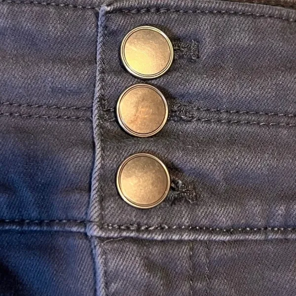 LOFT Women's Gray Skinny Fit Pants High Rise Button‎ Fly Size 4 - Image 2