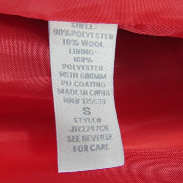 Charlotte Russe Red Wool Pea Coat Small Long Double Breasted Peacoat - Image 11