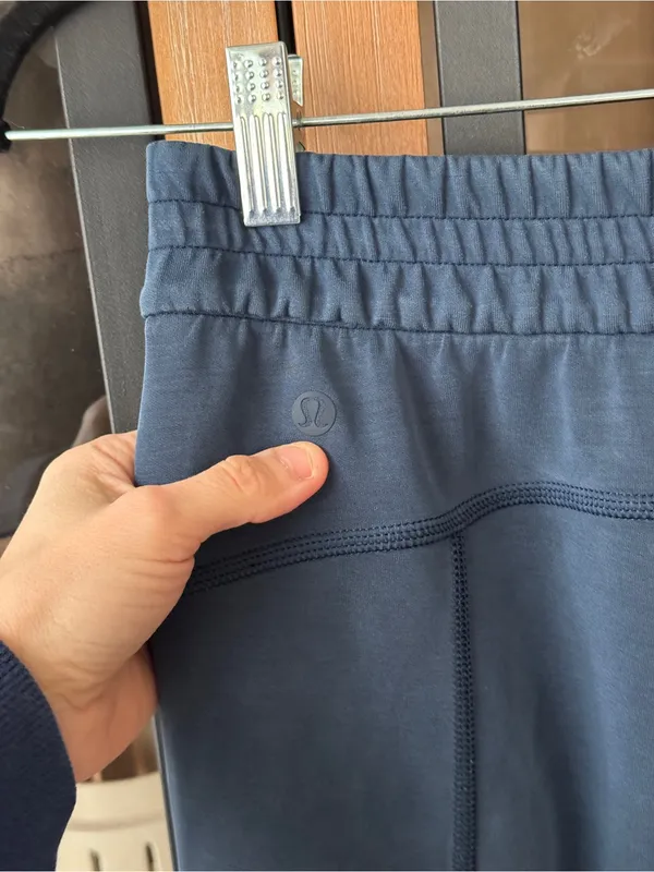 Lululemon Softstreme High-Rise Pants True Navy pockets wide straight leg - Image 3