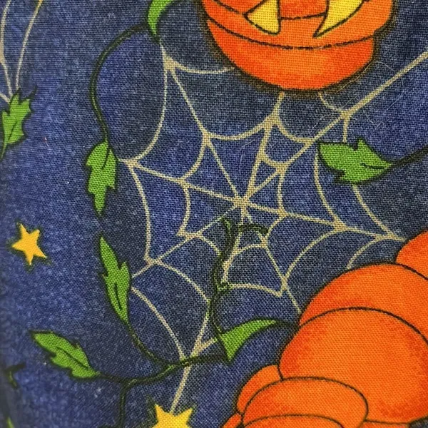 Halloween Pumpkin, Spider Web Fashion Blue, Orange, Green, Yellow Button Up Vest - Image 8