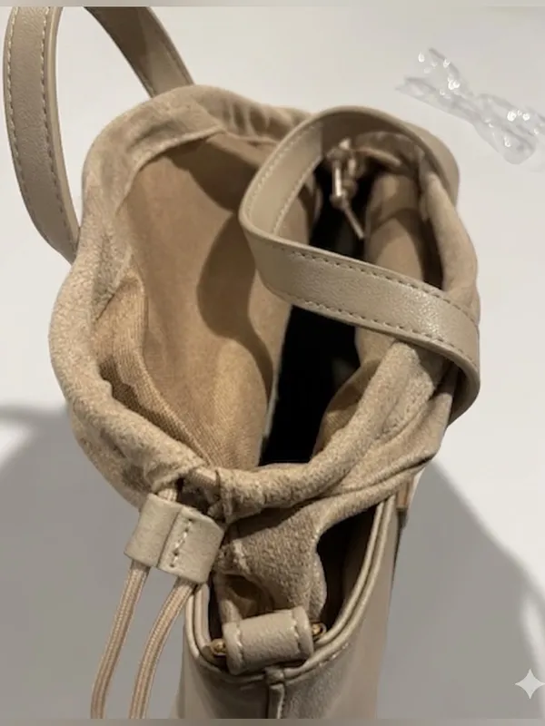 NWT Yani J'adore Elysian Collection Tote Bag Taupe Gold Hardware Convertible - Image 4