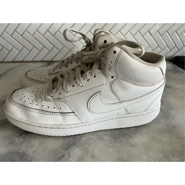 Nike Court Vision Mid Triple White Shoes Sneakers CD5436-100 Women’s Size 9 - Image 7