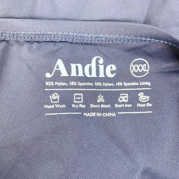 Andie The Amalfi One-Piece Swimsuit Womens 3XL Navy Blue‎ Beachy Resort Minimal - Image 5