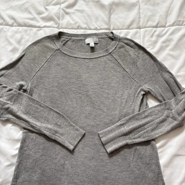 14th & Union Womens Size Small Gray Long Sleeve Sweater‎ Blouse Hippie Boho - Image 2