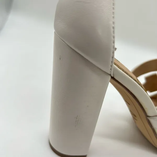 Sam Edelman Heels Womens 5.5 White Leather Yasha‎ Studs Strappy Heels Sandals - Image 5