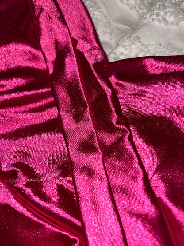 Satin One Shoulder Ruched Bodycon Mini Dress - Image 3