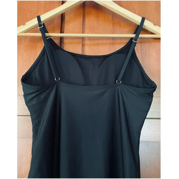 Quince Italian Cami One Piece Swimsuit Black Size Small NEW - Image 6