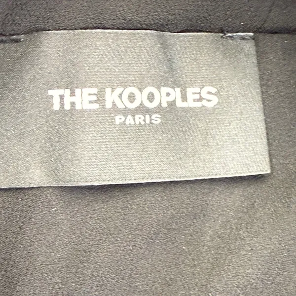 The Kooples Black Velvet Ruched Mini Dress FROB18041K‎ Size 1 NEW - Image 2