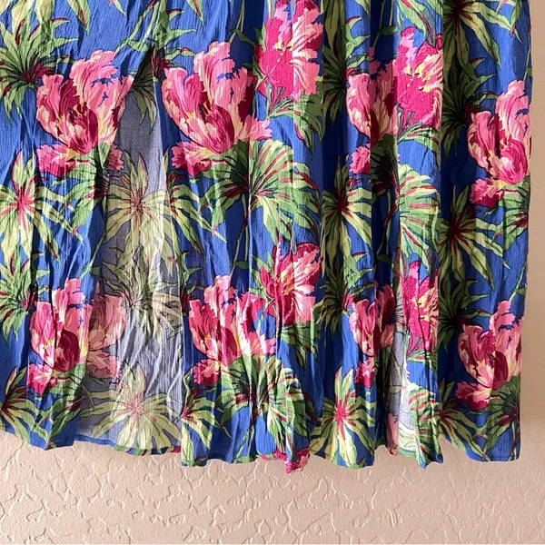 Topshop Tropical Floral Midi Skirt - Image 2