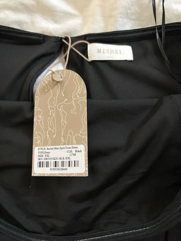 Meshki Strapless Dress Black - Image 3