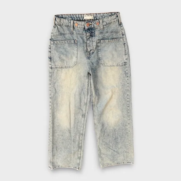NEW Free People We the Free Palmer Cuffed Baggy Jeans Size 27 - Image 12