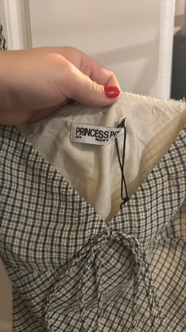 Black and Beige Princess Polly Tank Top - Image 2