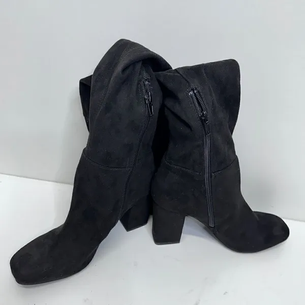 Over the Knee Boots Womens Square Toe‎ Block Heel Size 6.5 - Image 4