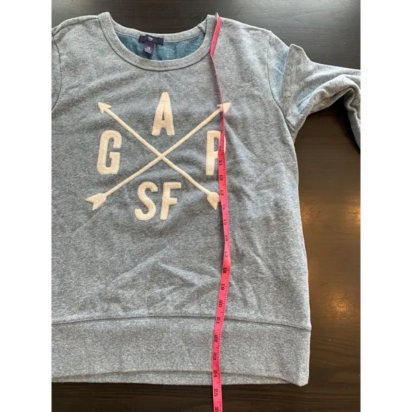 Gap San Francisco CA Sweatshirt‎ Women's Medium Blue Pullover Spellout Compass - Image 14