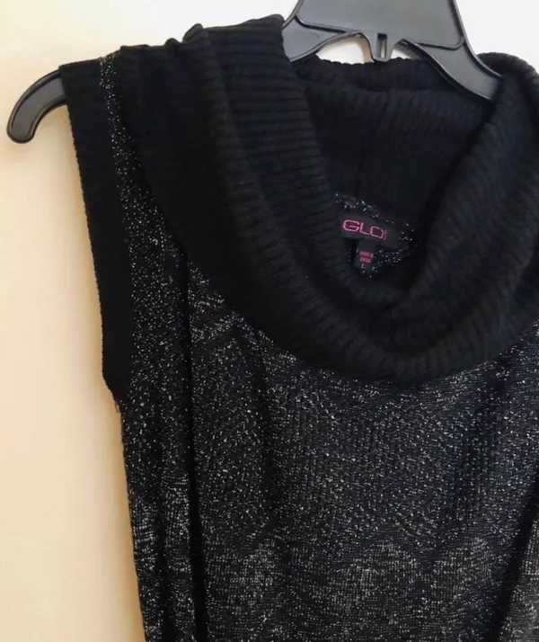 Glo Junior’s / Women’s sweater dress size large black - Image 5