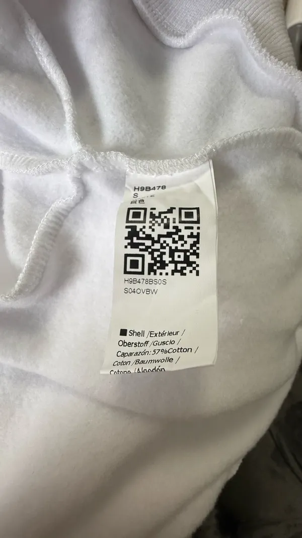 White Cropped Open-Front Shrug Sweatshirt with Thumbholes - Size S - Image 11