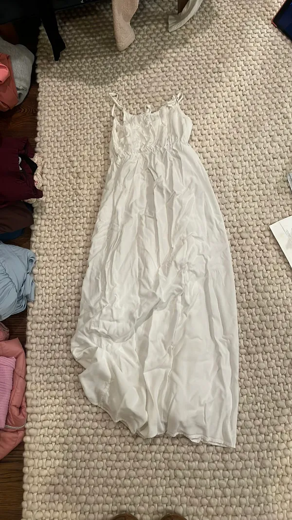 White Brandy Melville Maxi Dress - Image 3