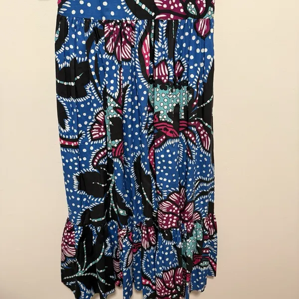 Rhode Nisha Puff-Sleeve Cotton-Poplin Midi Dress Size XS - Image 7