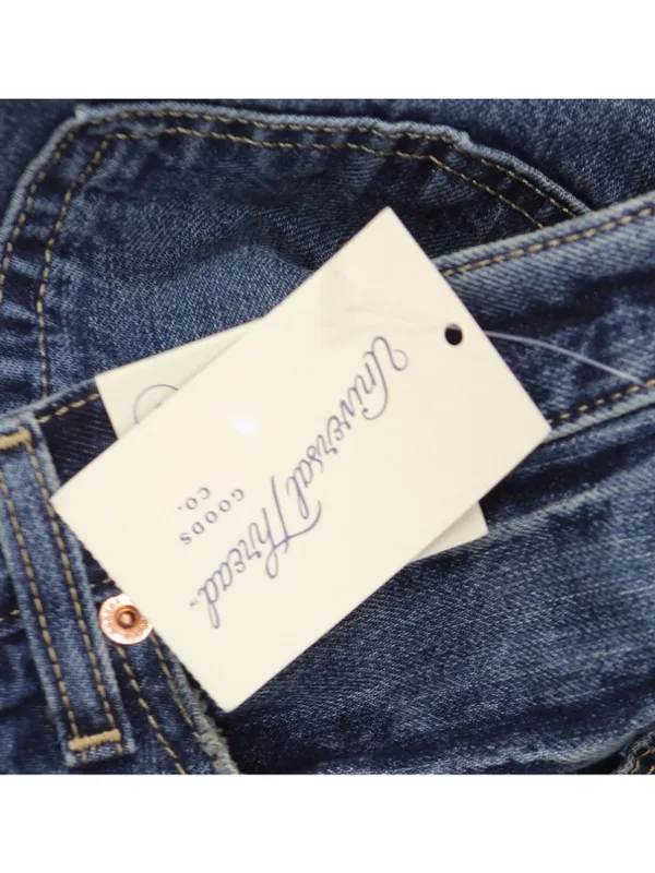 NWT Universal Thread Baggy Denim Jeans Button Fly Distressed Dark Wash Blue 6 - Image 9