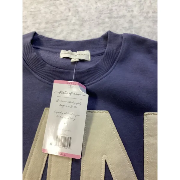 State‎ of Mine Minnesota MN Crewneck Sweatshirt Navy Blue Small NWT 16771 - Image 3