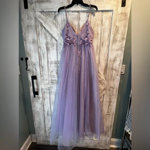 Say Yes To The Prom Prom Dress Junior's V-Neck Ballgown Size‎ 7 - Image 4
