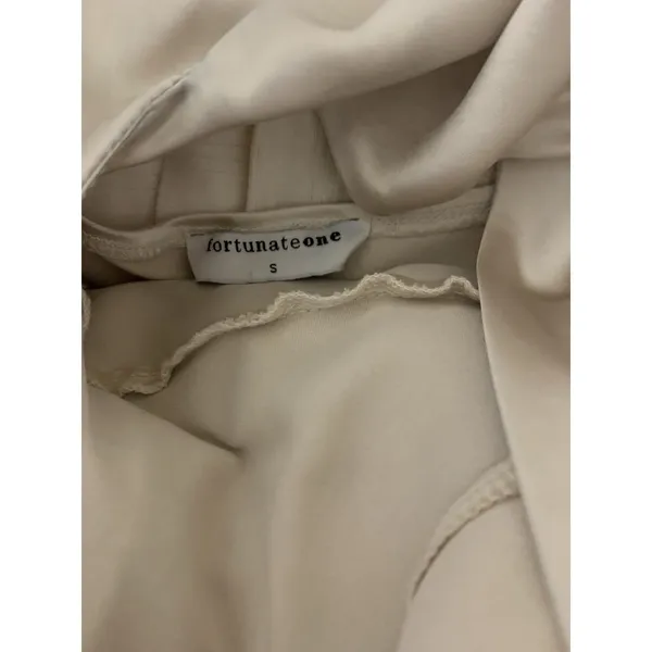 Fortunate‎ One Champagne Satin Midi Dress Cap Sleeve Open Back Slip Dress Small - Image 4