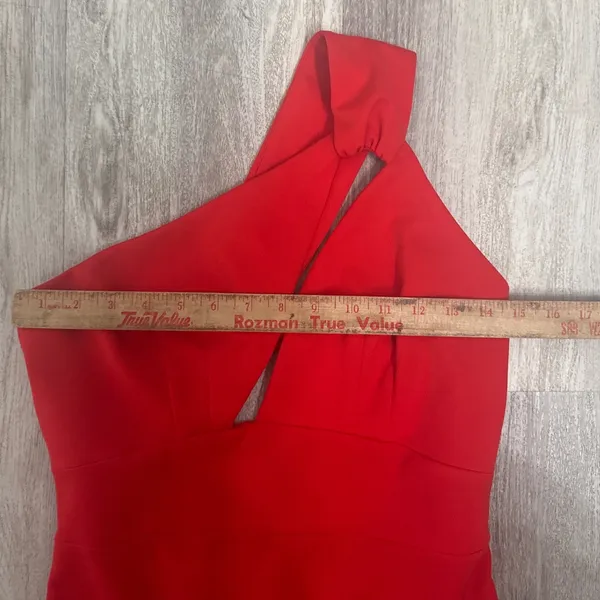 Revolve x Katie May Edgy Dress Red One Shoulder Cutout Maxi Gown‎ Dress Medium - Image 5