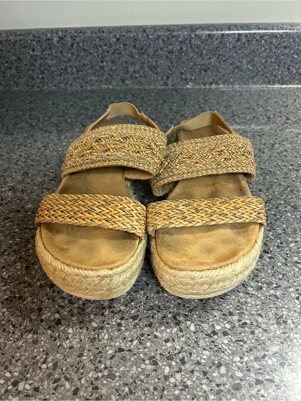 American Rag Woven Double-Strap Espadrille Slides in Tan - Image 2