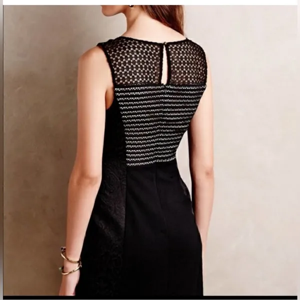 NWT Anthropologie Moulinette Soeurs Sheath Dress Lace Crochet Jacquar, Size 4 - Image 2