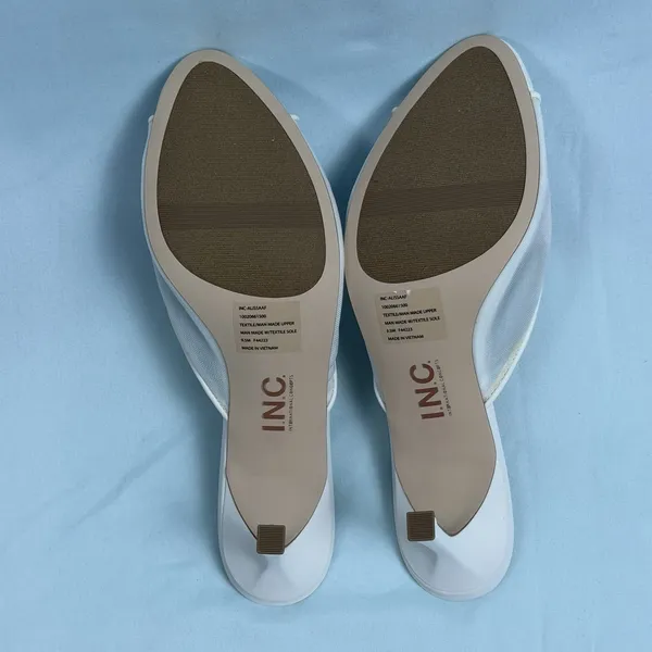 I.N.C International Concept Size-9.5 M Womens Alissaaf White Dress‎ Heel Sandal - Image 9