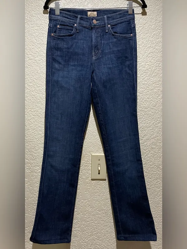 MOTHER Straight Leg The Rascal Skimp Jeans in Dark Blue Wash Size 26 - Image 4