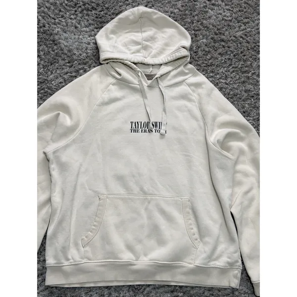 Taylor Swift Official The Eras Tour Sweatshirt Hoodie Adult Size XL Unisex Cream - Image 3