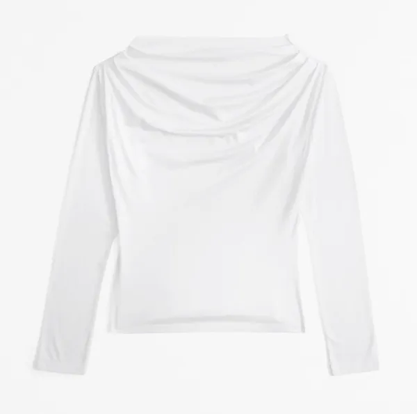 Abercrombie & Fitch Soft Modal Blend Slash Top White - Image 2