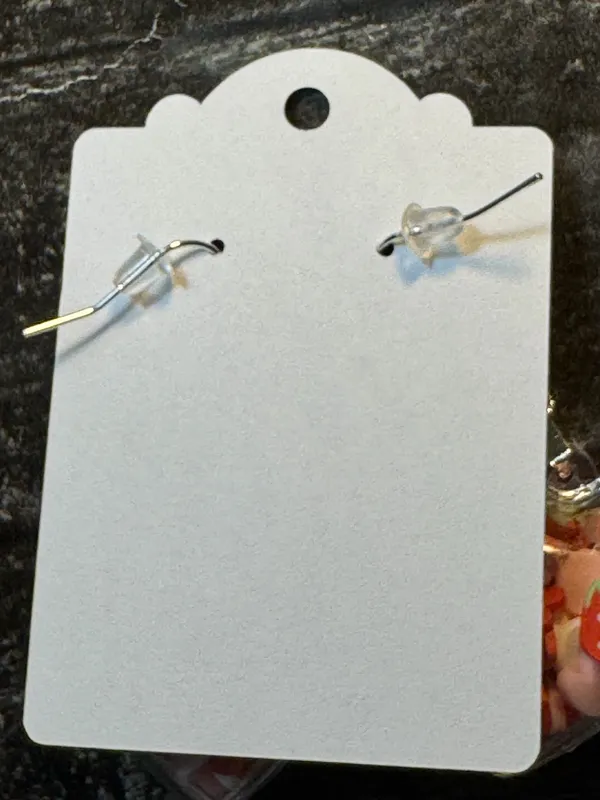 Handmade Heart Puff Shaker Dangle Earrings Strawberries And Hearts New - Image 4