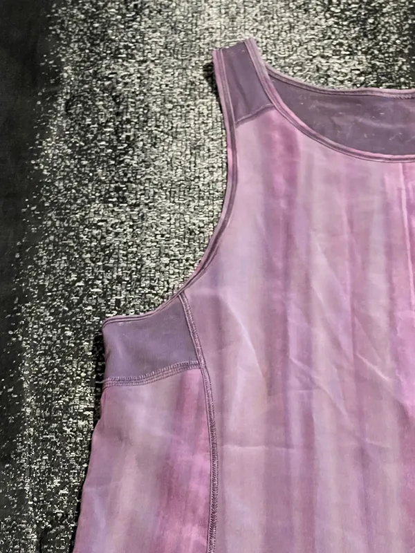 Womens sz4 Lululemon Sculpt Tank II– Brushed Spray Dye White Purple Ink - Image 4