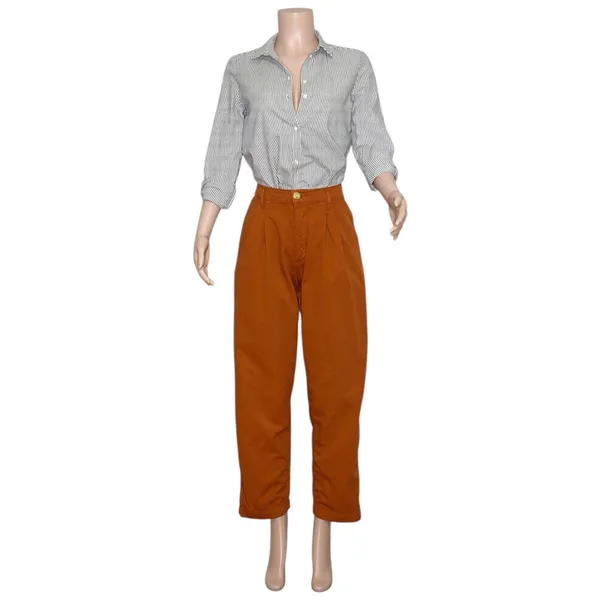 SÉZANE Tomboy Stripe Shirt, Ecru/Blue, FR36/US4 - Image 10