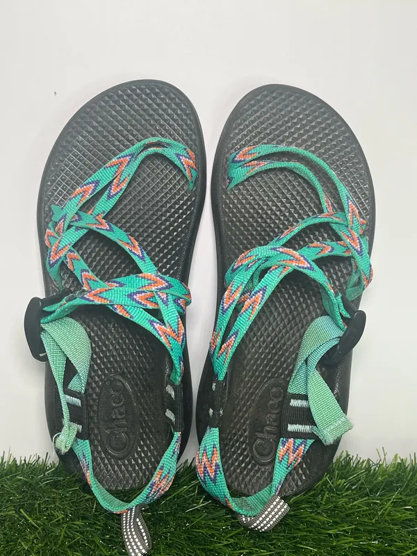 Chacos Z Strap Sport Sandals Women’s Size 4 Green Multicolor Hiking Outdoor Sandals - Image 6