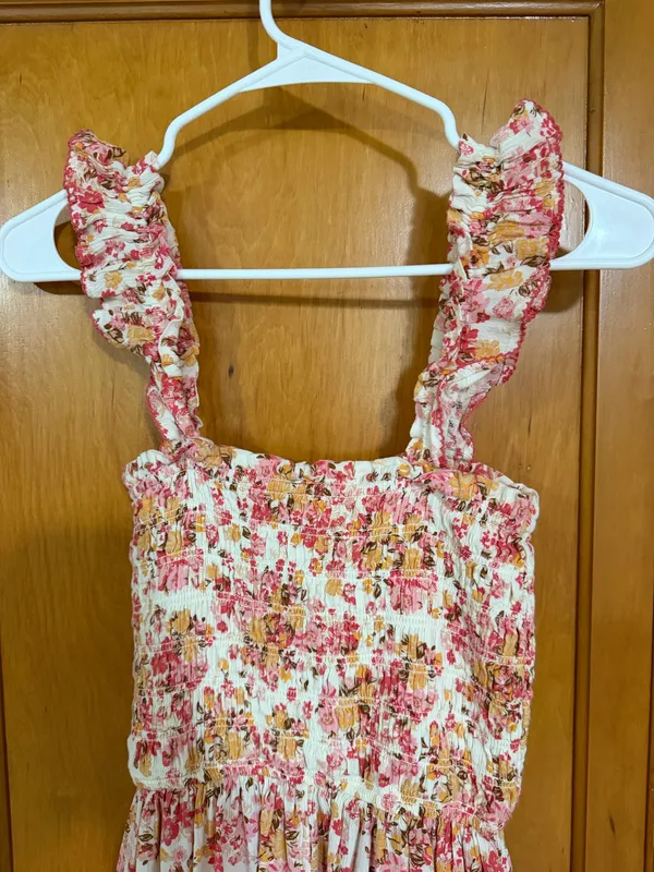 Pink white and orange aerie mini dress M - Image 3