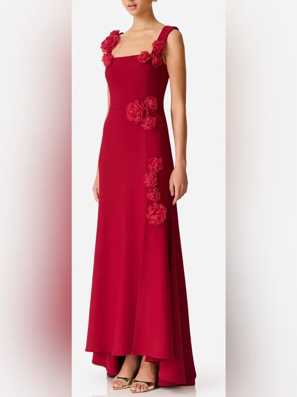 NEW ELLIATT Evanora High-Low 3D floral rosette Gown sz XS - Image 3