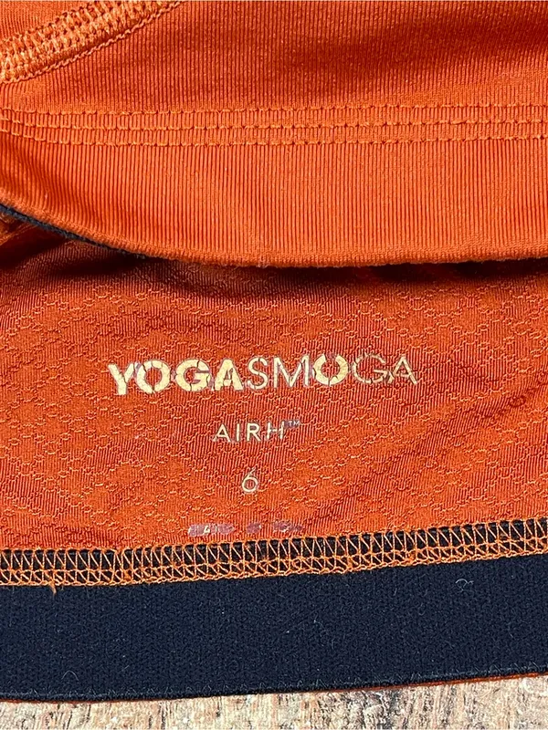 Yogasmoga Size 6 Medium Rust Orange Criss Cross Sports Bra Strappy Boho Yoga - Image 4